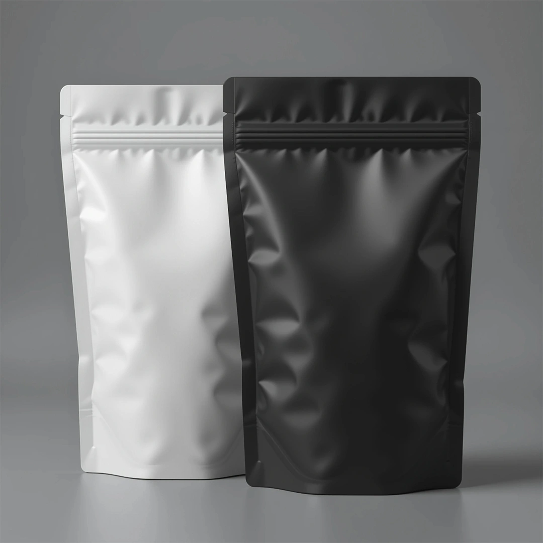 Black Mylar Bag With Logo