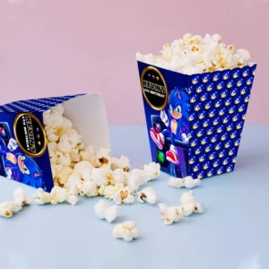 Custom Blue Popcorn Boxes