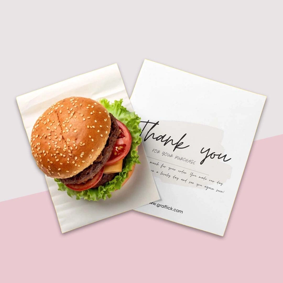 Custom Burger Paper with logo