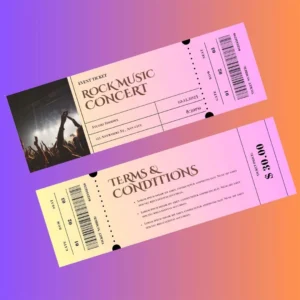 Custom Printed custom concert tickets
